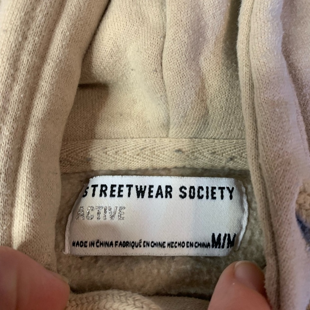 Streetwear Society Active Oatmeal Cropped Hoodie - Medium - Picture 3 of 6